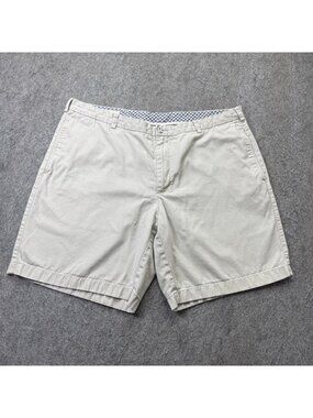 Onward Reserve Shorts Men 38 Beige Stone Flat Front Twill 8" Chino